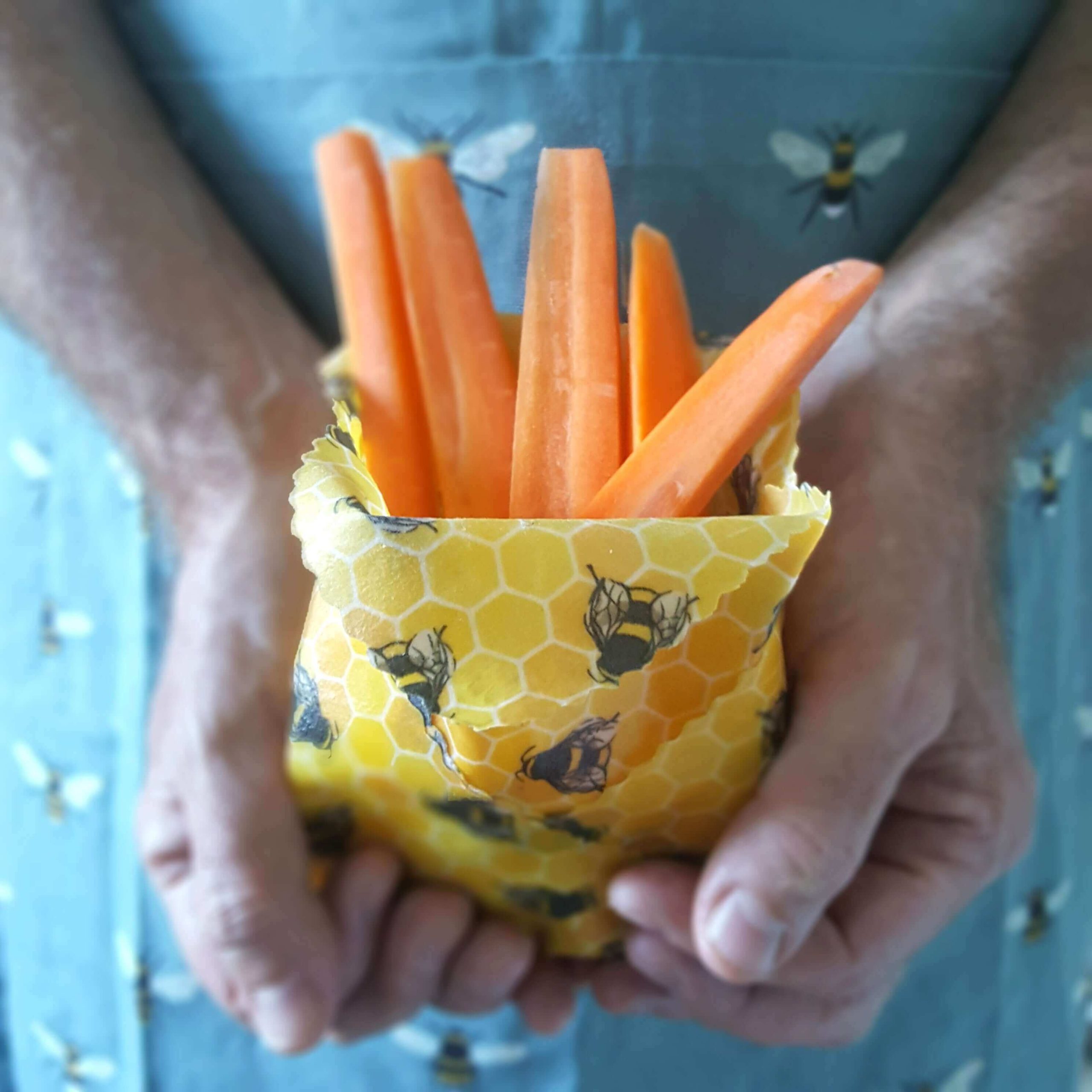 *Set of 3 Handmade Beeswax Wraps | Bee Happy - Image 3